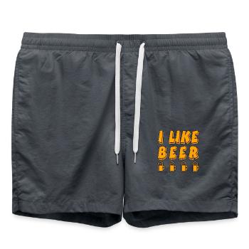 Bier - Badeshorts - Anthrazit - Vorne - AI Model Male 185 light (185cm)