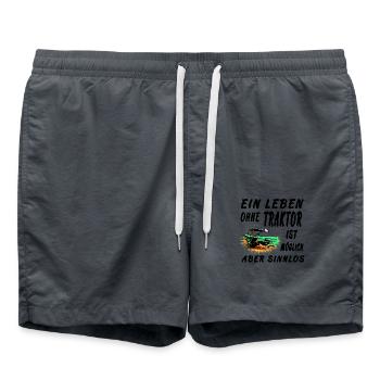 Traktor - Badeshorts - Anthrazit - Vorne - AI Model Male 185 light (185cm)