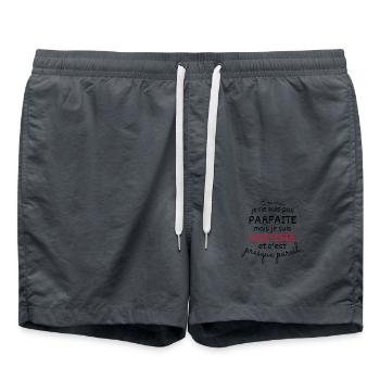 In real not perfect but dentist - Swim Trunks - anthracite - Front - AI Model Male 185 light (185cm)