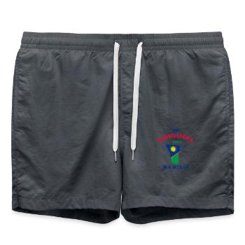 Namibia original 100% flag design - Swim Trunks - anthracite - Front - AI Model Male 185 light (185cm)