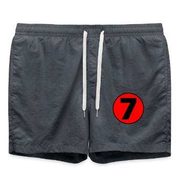 Anniversaire Anniversaire 7 - Short de bain - charbon - Devant - AI Model Male 185 light (185cm)