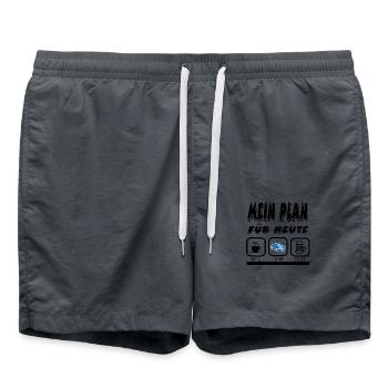 Auto - Badeshorts - Anthrazit - Vorne - AI Model Male 185 light (185cm)