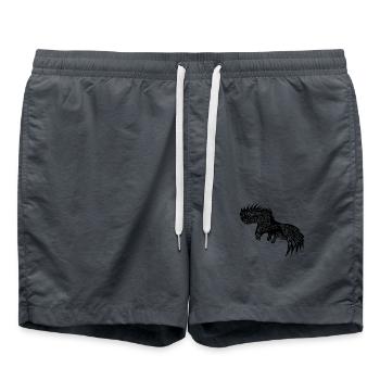 Aigle en plongée pour les amateurs d’oiseaux et les fauconniers - Short de bain - charbon - Devant - AI Model Male 185 light (185cm)