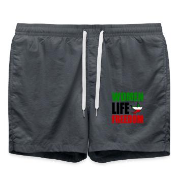 Women life freedom - Badeshorts - Anthrazit - Vorne - AI Model Male 185 light (185cm)