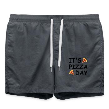 Pizza - Short de bain - charbon - Devant - AI Model Male 185 light (185cm)