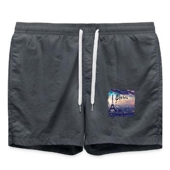 Paris Tour Eiffel Style décontracté - Short de bain - charbon - Devant - AI Model Male 185 light (185cm)