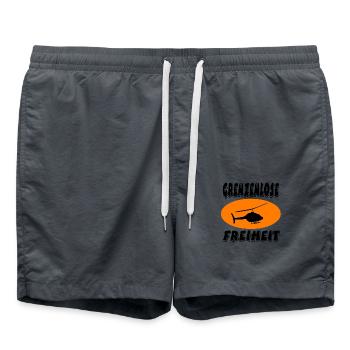 Hubschrauber - Badeshorts - Anthrazit - Vorne - AI Model Male 185 light (185cm)