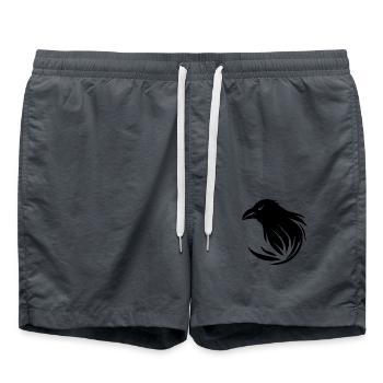 Clever clever raven - Swim Trunks - anthracite - Front - AI Model Male 185 light (185cm)