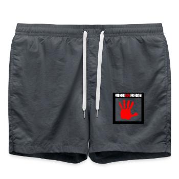 Women life freedom - Badeshorts - Anthrazit - Vorne - AI Model Male 185 light (185cm)