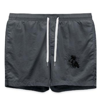 Offroad Racing Motorcycle Splash Style - Swim Trunks - anthracite - Front - AI Model Male 185 light (185cm)