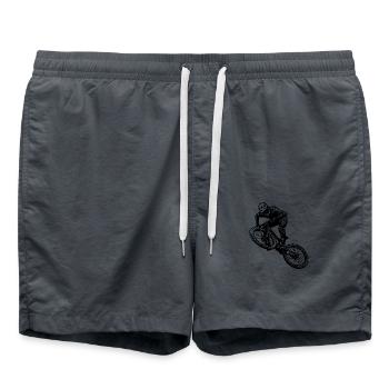 Vététistes avec un vélo de descente cool - Short de bain - charbon - Devant - AI Model Male 185 light (185cm)
