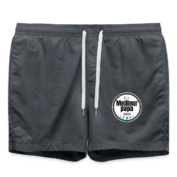elu meilleur papa 2023 - Short de bain - charbon - Devant - AI Model Male 185 light (185cm)