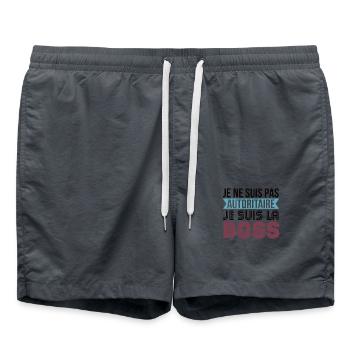 Je la maman - Short de bain - charbon - Devant - AI Model Male 185 light (185cm)