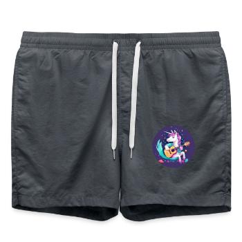 Unicorn Guitar Sunset - Swim Trunks - anthracite - Front - AI Model Male 185 light (185cm)