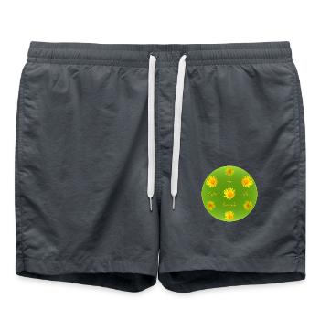 Garten Löwenzahn - Badeshorts - Anthrazit - Vorne - AI Model Male 185 light (185cm)