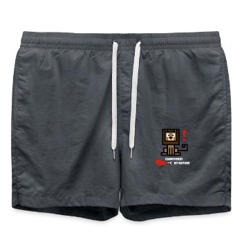 Lion - Carnivores by nature - Swim Trunks - anthracite - Front - AI Model Male 185 light (185cm)