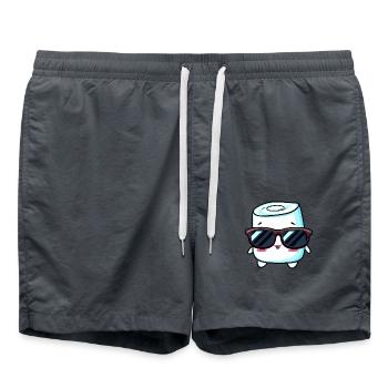 Guimauve Kawaii fraîche avec lunettes de soleil – Sweet - Short de bain - charbon - Devant - AI Model Male 185 light (185cm)