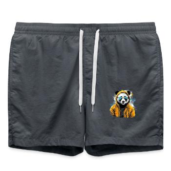 Panda big street style | Panda lovers - Swim Trunks - anthracite - Front - AI Model Male 185 light (185cm)