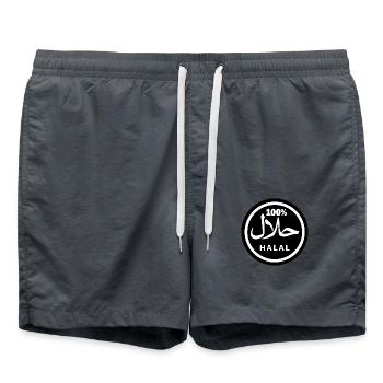 Halal - Badeshorts - Anthrazit - Vorne - AI Model Male 185 light (185cm)