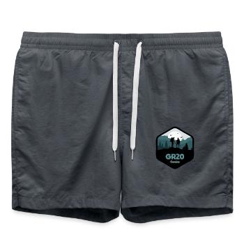GR20 Grande Randonnée Corse trekking marche - Short de bain - charbon - Devant - AI Model Male 185 light (185cm)