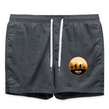 GR20 Grande Randonnée Corse trekking marche - Short de bain - charbon - Devant - AI Model Male 185 light (185cm)