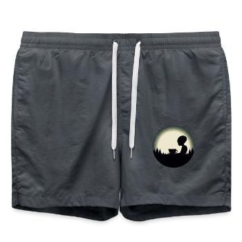 Alien Alien Café Silhouette Ciel Nocturne - Short de bain - charbon - Devant - AI Model Male 185 light (185cm)