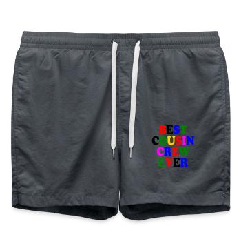 Best cousin crew ever - Swim Trunks - anthracite - Front - AI Model Male 185 light (185cm)