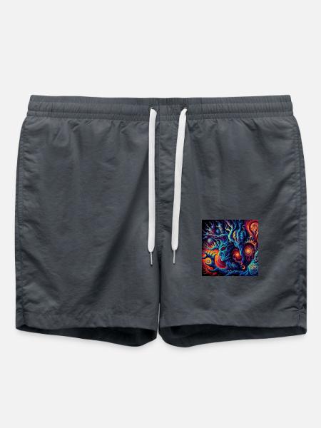 Psy forest fractal - Swim Trunks - anthracite
