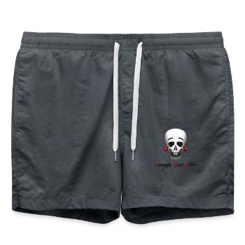Laugh Out Life - LOL Schädel - Badeshorts - Anthrazit - Vorne - AI Model Male 185 light (185cm)