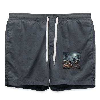 Cimetière de Skellet - Short de bain - charbon - Devant - AI Model Male 185 light (185cm)