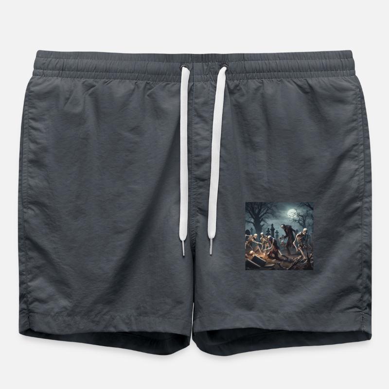 Skellet Friedhof - Badeshorts - Anthrazit