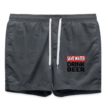 Beer - Swim Trunks - anthracite - Front - AI Model Male 185 light (185cm)