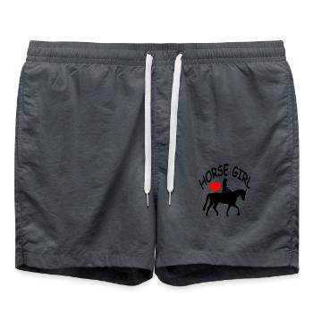 Pferd - Badeshorts - Anthrazit - Vorne - AI Model Male 185 light (185cm)
