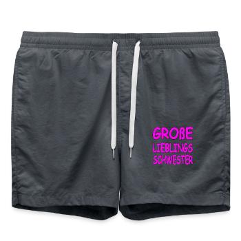 Schwester - Badeshorts - Anthrazit - Vorne - AI Model Male 185 light (185cm)