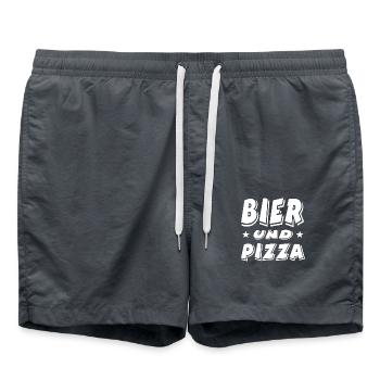 Bier - Badeshorts - Anthrazit - Vorne - AI Model Male 185 light (185cm)