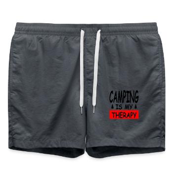 Camping - Badeshorts - Anthrazit - Vorne - AI Model Male 185 light (185cm)