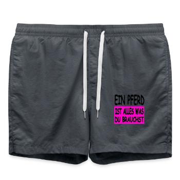 Pferd - Badeshorts - Anthrazit - Vorne - AI Model Male 185 light (185cm)