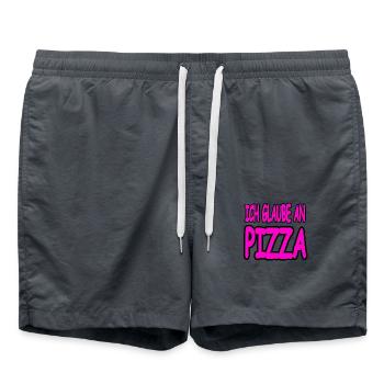 Pizza - Badeshorts - Anthrazit - Vorne - AI Model Male 185 light (185cm)