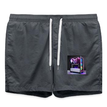 RGB Gaming PC - Badeshorts - Anthrazit - Vorne - AI Model Male 185 light (185cm)