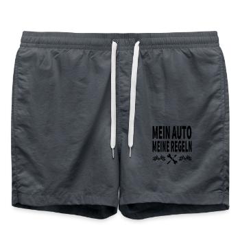 Auto - Badeshorts - Anthrazit - Vorne - AI Model Male 185 light (185cm)