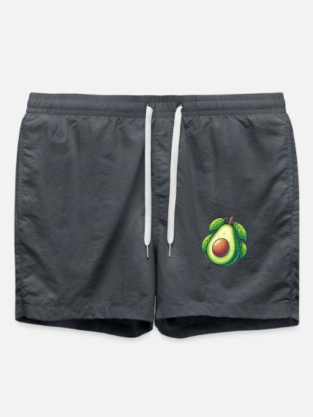 Avocat et ses feuilles - Short de bain - charbon