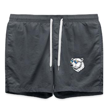 Polar Bear Funny Summer Sun - Swim Trunks - anthracite - Front - AI Model Male 185 light (185cm)