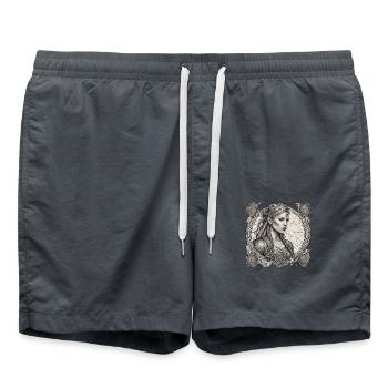 Viking Woman - Badeshorts - Anthrazit - Vorne - AI Model Male 185 light (185cm)