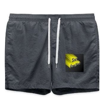stay positive - Short de bain - charbon - Devant - AI Model Male 185 light (185cm)