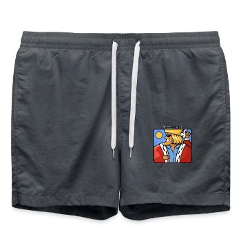 Sonnenkönig - Badeshorts - Anthrazit - Vorne - AI Model Male 185 light (185cm)