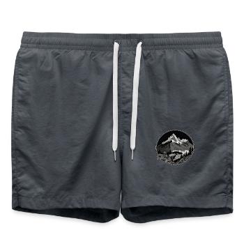 Montagnes suisses - Short de bain - charbon - Devant - AI Model Male 185 light (185cm)