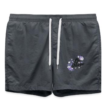 la mariée floral violet - Short de bain - charbon - Devant - AI Model Male 185 light (185cm)