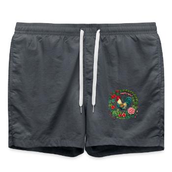 Amoureux du coq - Short de bain - charbon - Devant - AI Model Male 185 light (185cm)