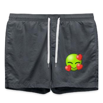 Alien Love Love Aliens Heart Heart Extraterrestrial I - Swim Trunks - anthracite - Front - AI Model Male 185 light (185cm)