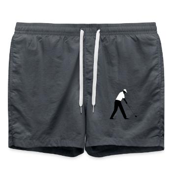 Golf Golfspieler Golfer Golferin - Badeshorts - Anthrazit - Vorne - AI Model Male 185 light (185cm)